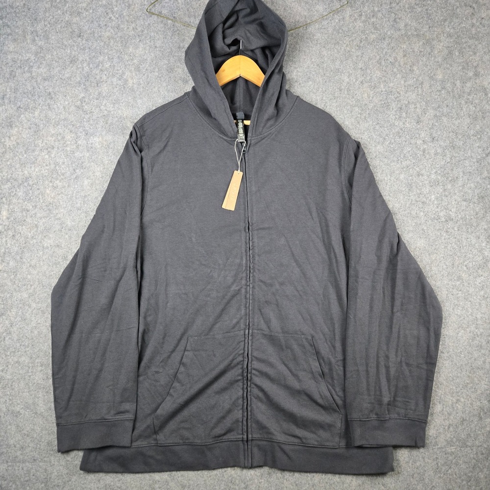 Skims Lounge Jersey Zip Up Mens XL Ash Gray Hoodie Athleisure Minimalist Comfort